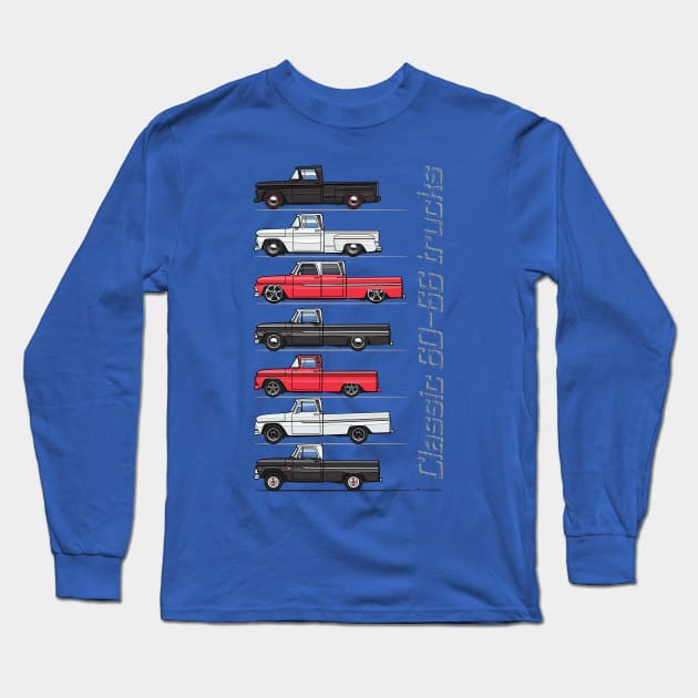 Classic 1960-1966 Trucks Long Sleeve T-Shirt by JRCustoms44